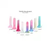 Love to Love - Dildoll Galactica - dwukolorowe dildo z silikonu z dodatkiem srebrnego brokatu