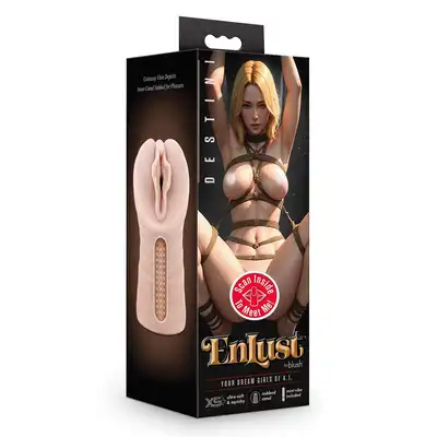 Blush - Enlust Destini Vibrating Stroker Beige. Realistyczna pochwa dziewczyny AI z wibrującym bulletem do spełniania fantazji erotycznych