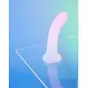 Love to Love - Dildoll Galactica - dwukolorowe dildo z silikonu z dodatkiem srebrnego brokatu