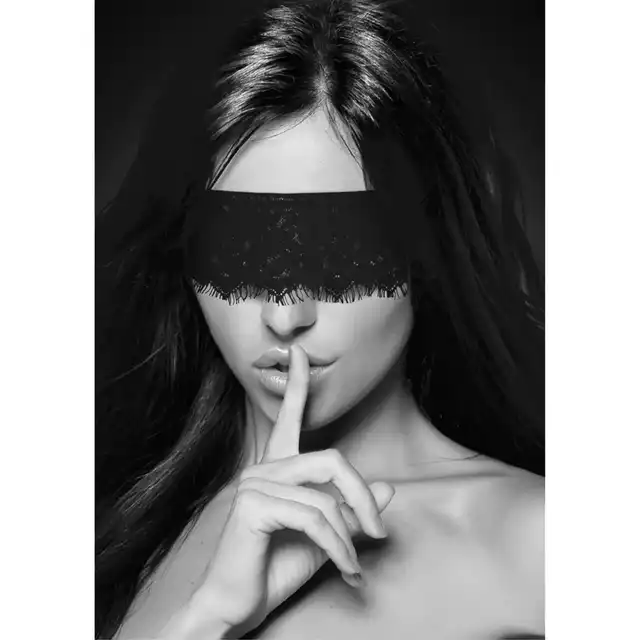 Ouch! - Lace Mask. Koronkowa opaska na oczy, jedwabna, zmysłowa i idealna do zabaw w sypialni.