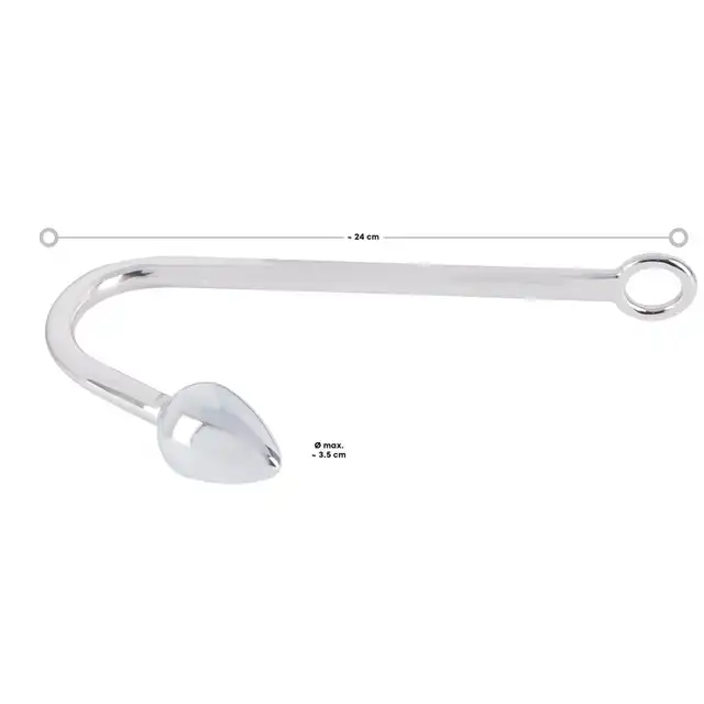 You2Toys - Bondage Hook. Metalowy korek analny z haczykiem do wiązania, umożliwia głębszą penetrację, idealny dla fanów niewoli i miłośników seksu analnego