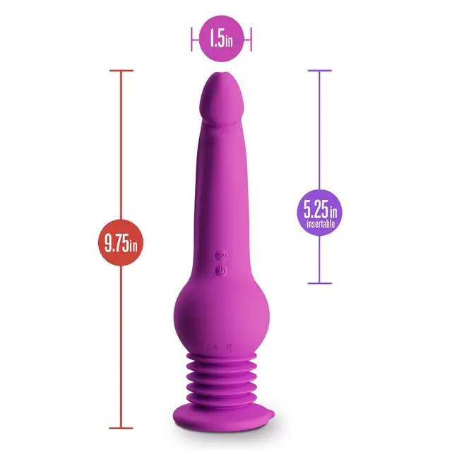 Blush - Impressions New York Gyroquake Dildo Purple. Ruchomy wibrator o realistycznym designie i ekscytujących funkcjach ruchu posuwistego i wibracji