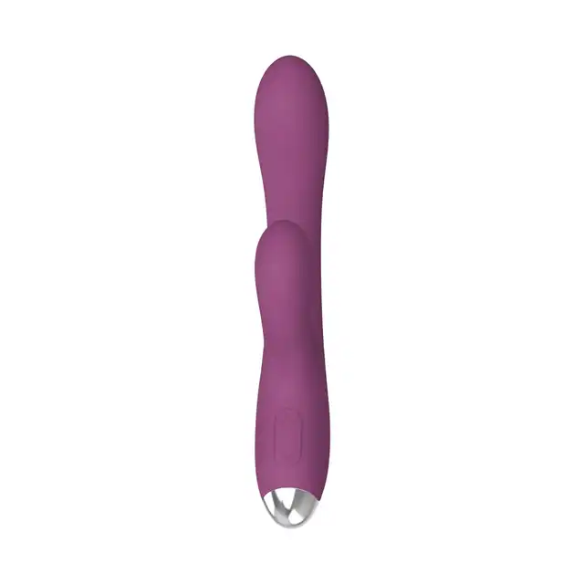 B-Series - Dual Rabbit Vibrator Purple. Fioletowy wibrator z króliczkiem. Intensywne wibracje w eleganckiej formie