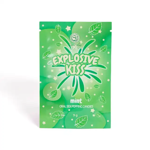 Secret Play - Mint Popping Candies. Strzelające cukierki stymulacyjne o smaku orzeźwiającej mięty, dodaj element wow do swoich sesji seksu oralnego