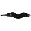 Bad Kitty - Collar black. Szeroka, skórzana obroża z ringiem do przypięcia smyczy, doskonale podkreśla uległość i pokorę w estetycznym stylu