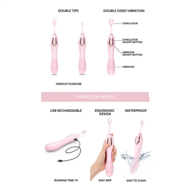 Love to Love - O Mega Pink - dwustronny wibrator - stymulacja łechtaczki, punktu G oraz stref erogennych w jednym! 