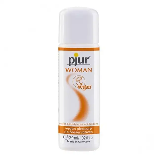 Pjur - Women Vegan Waterbased 30ml. Wegański lubrykant, formuła opracowana specjalnie dla kobiet, zawiera 100% wegańskie składniki