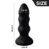 Boys Series - Lighting Thrusting Anal Plug. Wibrujący korek analny na pilota, funkcja ruchu posuwistego z światełkiem led w podstawie
