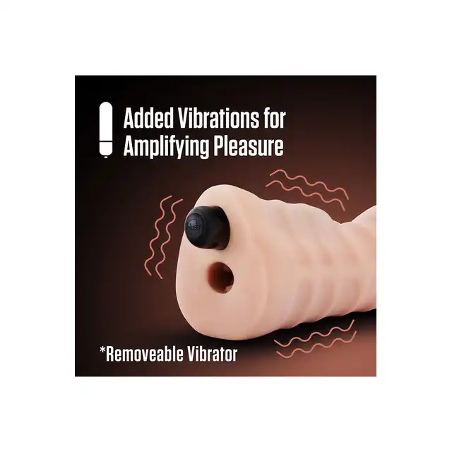 Blush - Enlust Destini Vibrating Stroker Beige. Realistyczna pochwa dziewczyny AI z wibrującym bulletem do spełniania fantazji erotycznych