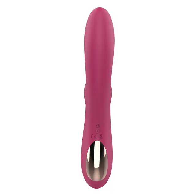 Dream Toys - Essentials Dual G-Spot. Różowy, silikonowy, profilowany wibrator ze stukającym stymulatorem łechtaczki
