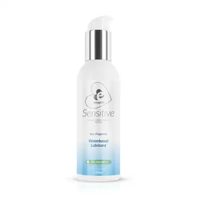 EasyGlide - Sensitive Waterbased Lubricant 150ml. Delikatny wegański żel intymny, stworzony specjalnie dla skóry wrażliwej, zapewnia komfort i nawilżenie 