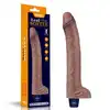 Lovetoy - Real 11 " Long Softee Vibrator. Duży, super realistyczny wibrator w brązowym kolorze z żylastą strukturą, silne wibracje w dużym rozmiarze