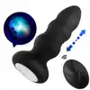 Boys Series - Lighting Thrusting Anal Plug. Wibrujący korek analny na pilota, funkcja ruchu posuwistego z światełkiem led w podstawie
