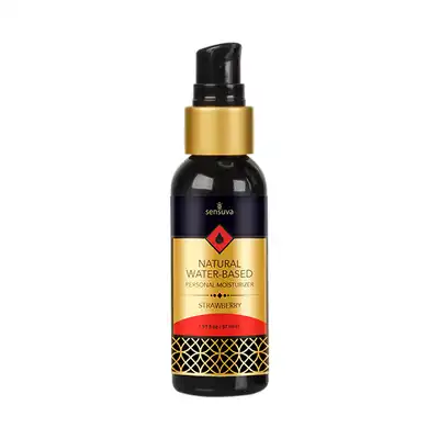 Sensuva -  Natural Waterbased Lubricant Strawberry 57ml. Lubrykant na bazie wody o gładkiej konsystencji i smaku soczystych truskawek