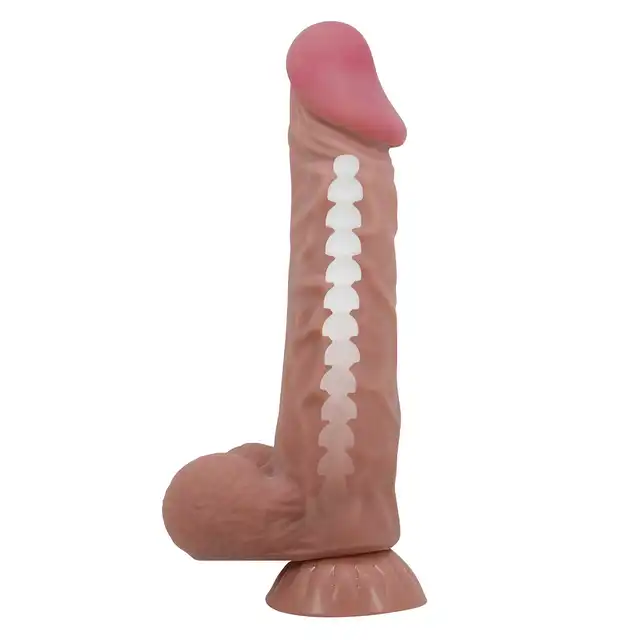 Pretty Love - Sliding Skin 9,4". Realistyczne dildo o długim trzonie, stworzone z innowacyjnego materiału, oddaje naturalne odczucia