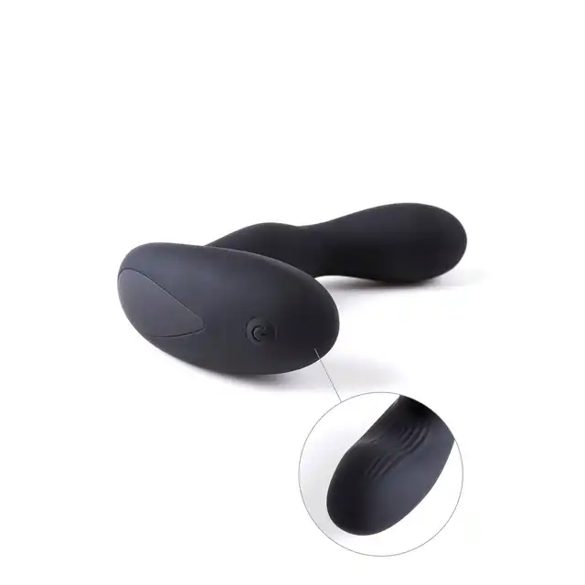 Virgite - Rotating Prostate Massager Silikonowy, czarny masażer prostaty z efektem obrotowym, zdalnie sterowany. Intensywna stymulacja, którą pokochasz!