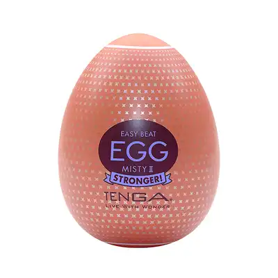 Tenga - Egg Misty II. Kieszonkowy masturbator jajeczko z gęsto rozłożonymi wypustkami, intensywna stymulacja
