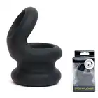 Sport Fucker – Liquid Silicone Switch Hitter. Wszechstronny pierścień na penisa i streczer na jądra z miękkiego silikonu w kolorze czarnym