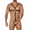Cut4Men - Harness C-Ring Black. Stylowa i funkcjonalna uprząż dla mężczyzn, zmysłowy dodatek do męskiej garderoby