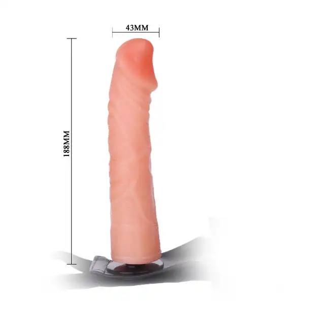 Baile - Jessica Strap-on. Realistyczne strap-on dildo z elastycznym paskiem i stymulującymi detalami dla pełnej satysfakcji