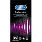 Durex - Intense 10szt. Prezerwatywy prążkowane o stymulującej powierzchni z żelem Desirex dla szerokiej gamy doznań
