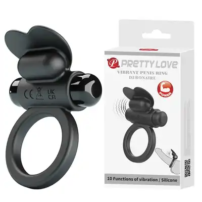 Pretty Love - Debonaire. Wibrujący ring na penisa ze stymulatorem łechtaczki, zapewnia intensyfikację erekcji