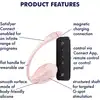 Satisfyer - Ribbed Petal Connect App Rose. Różowe wibrujące jajeczko na pilota i aplikację, intensywna stymulacja punktu G