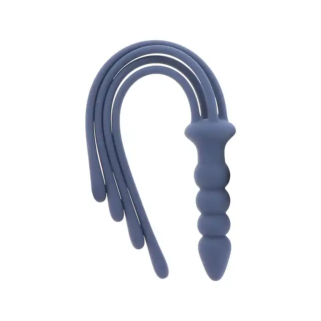 Taboom - Silicone Whip and Plug Blue. Innowacyjny duet, łączący elastyczny pejcz z korkiem analnym, oferujący wszechstronność i intensywne doznania