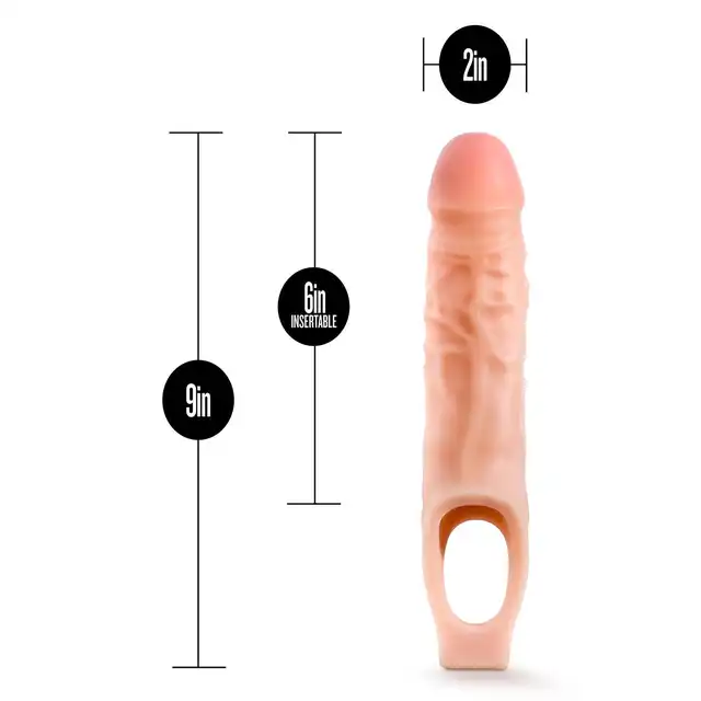 Blush - Performance 9" Cock Sheath Extender. Realistyczna przedłużka na penisa, realistyczne doznania i przedłużona przyjemność
