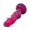 Mythical Mates - Another World Dildo Pink &amp; Purple. Dildo z ustrukturyzowanym trzonem oferuje wszechstronną przyjemność dzięki mocnej przyssawce