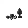 DreamToys - Fantastic Anal Training Kit White Stone. Zestaw korków analnych w trzech rozmiarach, wykonanych z miękkiego silikonu z błyszczącymi kamieniami szlachetnymi