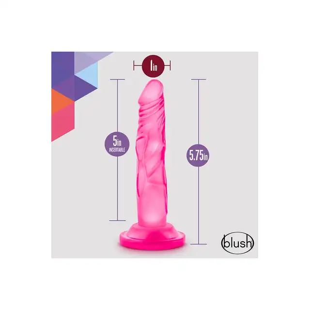Blush - Naturally Yours 5Inch Mini Cock Pink. Smukłe dildo o realistycznym designie, idealne dla początkujących