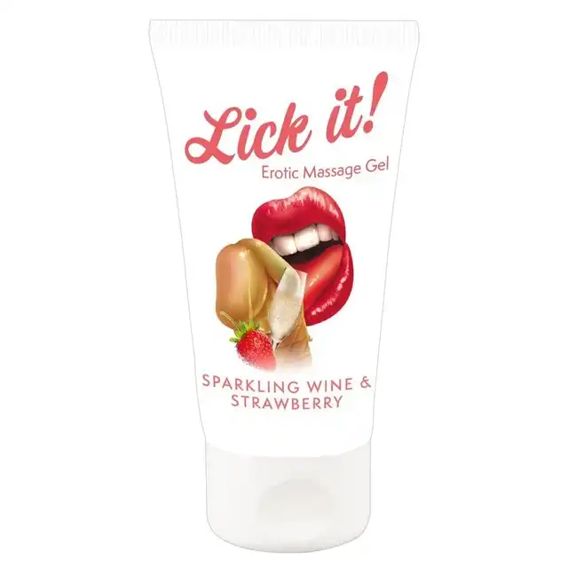 Lick it! - Sparkling wine &amp; strawberry. Żel aromatyzowany smakowy. 