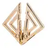 LOCKINK - Adjustable Nipple Clamps with Heavy Pendant Gold. Regulowane zaciski na sutki z ciężką złotą zawieszką, elegancka biżuteria erotyczna