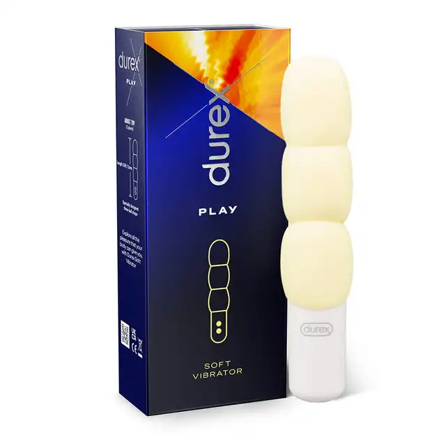 Durex - Soft Vibrator. Silikonowy wibrator o stymulującym kształcie trzech kulek, 8 trybów wibracji dla pełnej satysfakcji