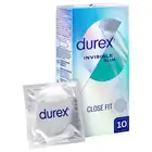 Durex - Invisible Close Fit 10szt. Super cienkie prezerwatywy stworzone dla większej i dopasowanej bliskości