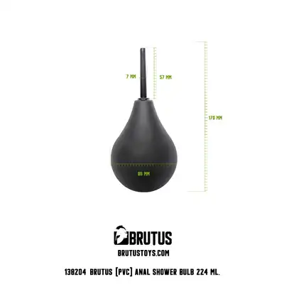 Brutus - The Shower Bulb Enema. Kompaktowa analna gruszka z pojemnością 224 ml