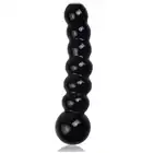 LoveToy - Glass Romance 6,8` Dildo Black. Czarne szklane dildo o stymulującym kształcie, ogrzej je lub schłodź dla dodatkowych wrażeń