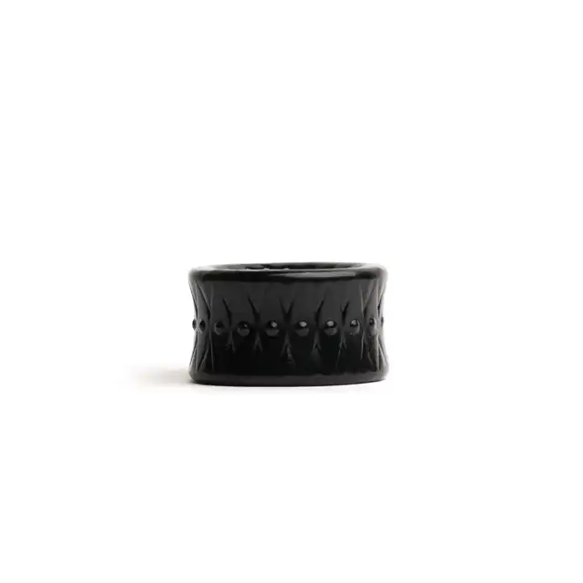 Sport Fucker - Low Stack Ring Black. Innowacyjna nakładka na jądra z odwracalnym designem, rozciągliwa