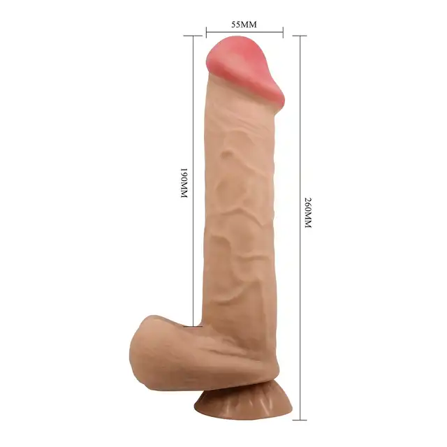 Pretty Love - Sliding Skin 10.2". Wyjątkowe dildo realistycznym wyglądzie, stworzone z innowacyjnego materiału, oddaje naturalne odczucia