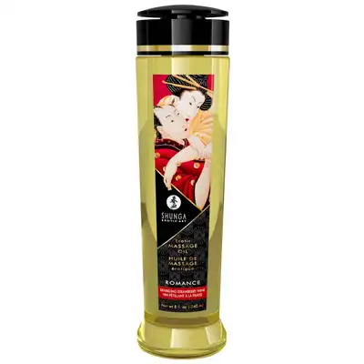 Shunga - Massage Oil Romance Strawberry Wine 240 ml. Luksusowy olejek do masażu o zapachu truskawki i szampana