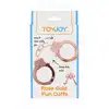 Toyjoy - Rose Gold Metal Handcuffs. Klasyczne metalowe kajdanki w kolorze różowego złota, w zestawie 2 kluczyki