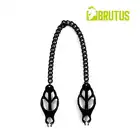 Brutus - Japanese Clover. Czarny zacisk na sutki z regulowanym naciskiem i wytrzymałym łańcuchem!