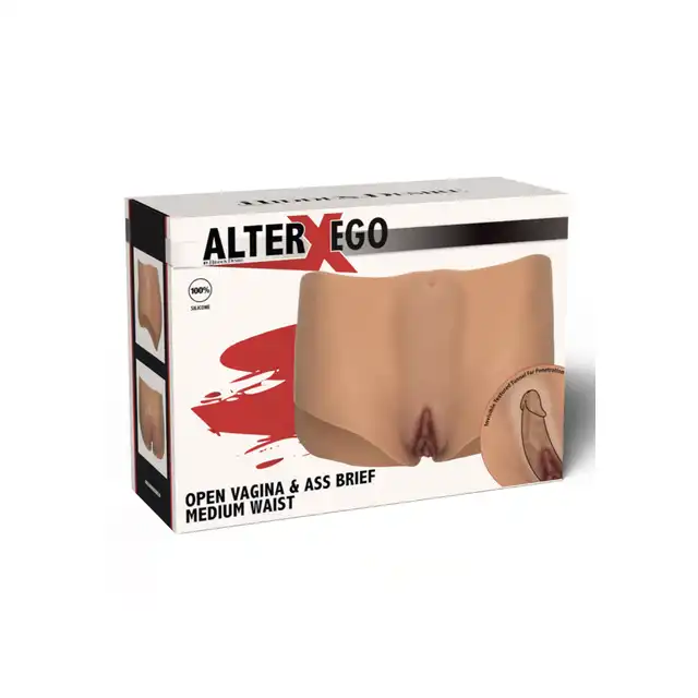 Hidden Desire - Alter Ego Open Vagina &amp; Ass Brief. Silikonowe majtki z otwartą i realistyczną pochwą oraz anusem