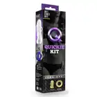 Quickie Kit - Jerk Off Clear. Zestaw masturbacyjny dla mężczyzn, stymulujący masturbator i trzy ringi erekcyjne