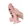 Toyfa -  Dildo My babe by RealStick My Honey 18cm. Realistyczne grube dildo z ruchomą skórą i mocną przyssawką, delikatne wygięcie