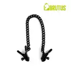 Brutus - BITE Czarny. Ciężkie zaciski na sutki z regulacją i wytrzymałym łańcuchem dla intensywnej stymulacji!