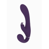Vive - Suki Vibrating Strapless Strap-on Rabbit Purple. Wibrujący strapon bezuprzężowy, intensywna stymulacja dla obu partnerów 