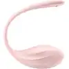 Satisfyer - Ribbed Petal Connect App Rose. Różowe wibrujące jajeczko na pilota i aplikację, intensywna stymulacja punktu G
