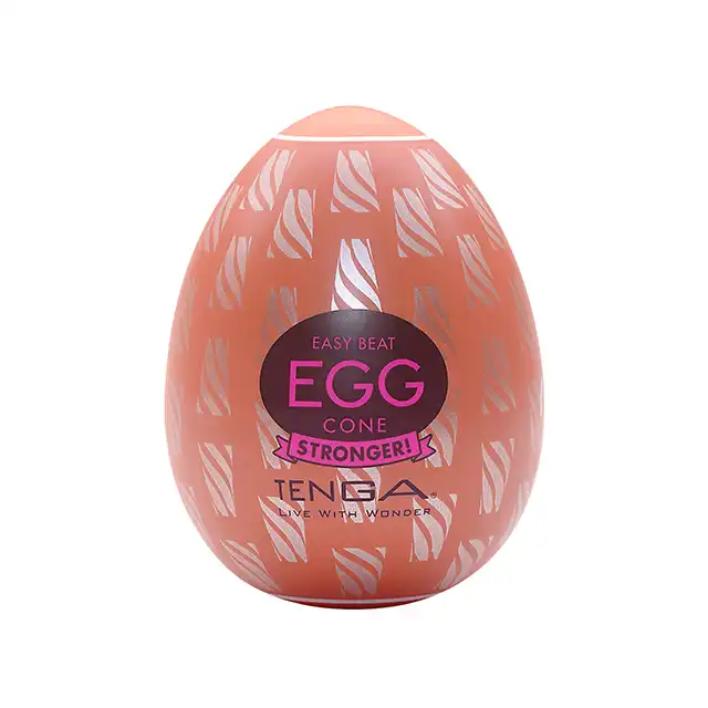 Tenga - Egg Cone. Kieszonkowy masturbator jajeczko z wyjątkowymi wypustkami, intensywna stymulacja